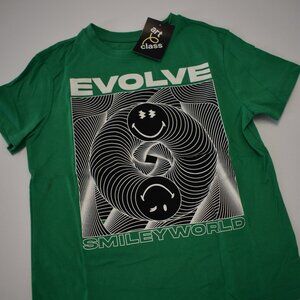 NEW Smiley World Evolve Boys Short Sleeve Shirt - Size Small (6/7) NWT